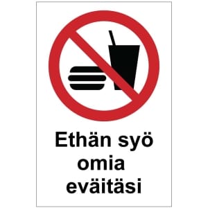 Ethän syö omia eväitäsi kilpi