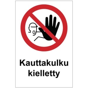 Kauttakulku kielletty magneettinen kieltomerkki