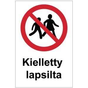 Kielletty lapsilta kilpi