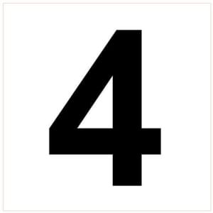 Numero 4 kyltti