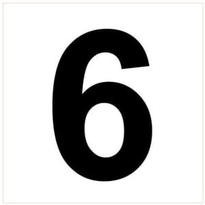 Numero 6 kyltti
