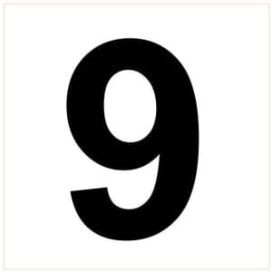Numero 9 kyltti