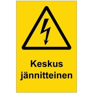 Keskus jännitteinen sähköalan kilpi