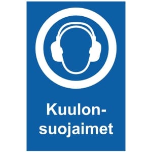 Kuulonsuojaimet kyltti