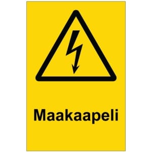 Maakaapeli sähköalan kilpi