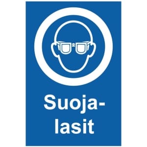 Suojalasit kyltti