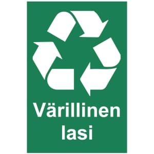 Värillinen lasi kilpi