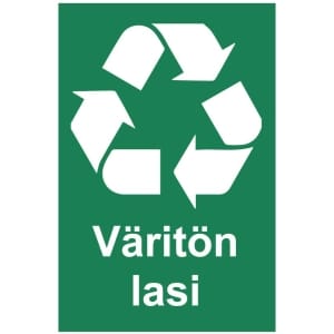 Väritön lasi kilpi