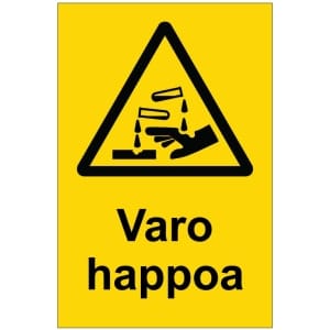 Varo happoa kyltti