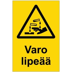 Varo lipeää kyltti