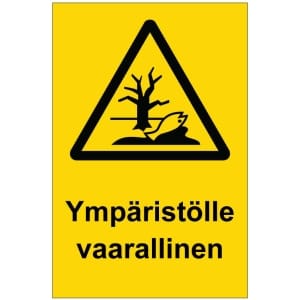 Ympäristölle vaarallinen kyltti