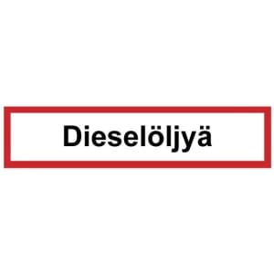 Dieselöljyä kyltti
