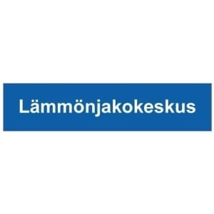 Lämmönjakokeskus kyltti