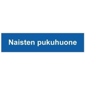 Naisten pukuhuone kyltto