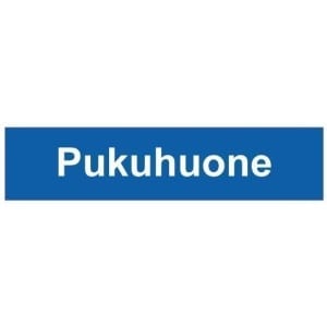 Pukuhuone kyltti