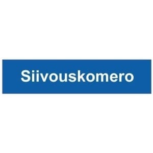 Siivouskomero kyltti