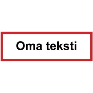 Oma kilpi Punainen reunus