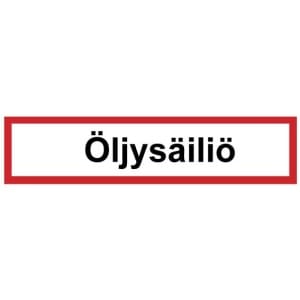 Öljysäiliö kyltti