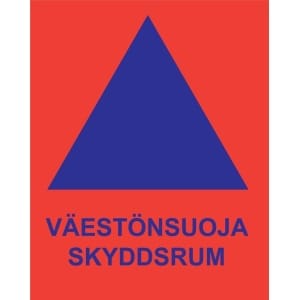 Väestönsuoja Skyddsrum kyltti