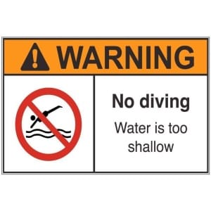 No Diving aw
