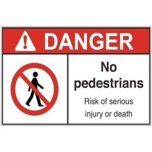 No Pedestrians ad