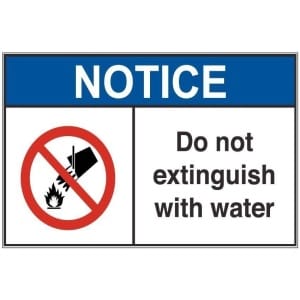 Do Not Extinguish With Water an