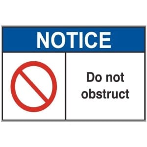 Do Not Obstruct an