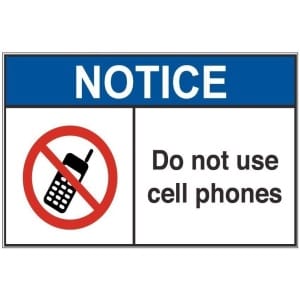 No Cell Phones 1 an