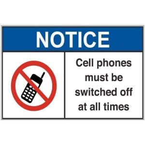 No Cell Phones 2 an