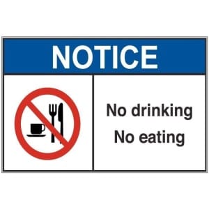 No Drinking and Eating an