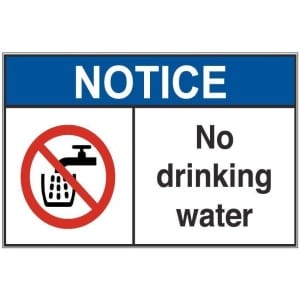 No Drinking Water an