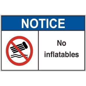 No Inflatables an