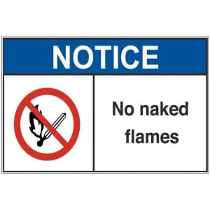 No Naked Flames an