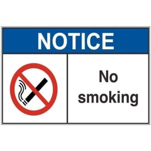 No Smoking 1 an