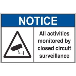 Notice Surveillance 2 kyltti