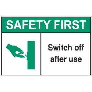 Switch Off After Use sfa