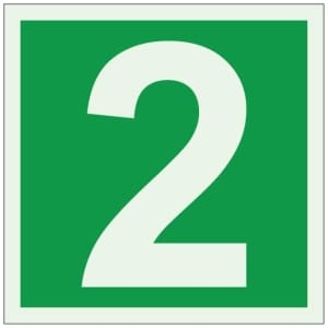 Numero 2 jälkivalaiseva opaste