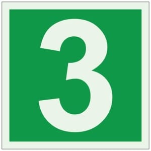 Numero 3 jälkivalaiseva opaste