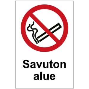 Savuton alue kyltti