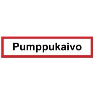 Pumppukaivo kyltti