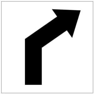 Viistonuoli oikealle kyltti