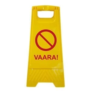 Vaara muovinen A-teline