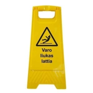 Varo liukas lattia muovinen A-teline