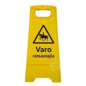 Varo ratsastajia muovinen A-teline