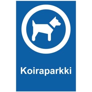 Koiraparkki kyltti