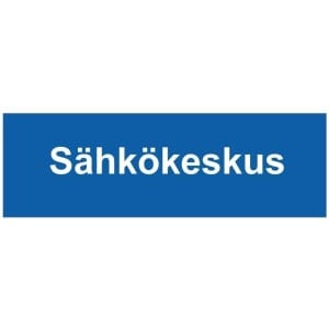 Sähkökeskus kyltti
