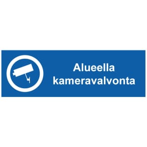 Alueella kameravalvonta kyltti