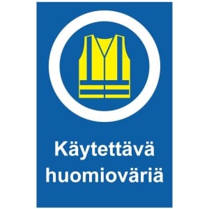 Käytettävä huomioväriä kyllti