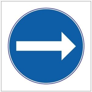 Pakollinen kulkusuunta 1 kyltti