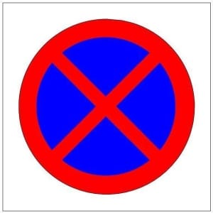 Pysähtyminen kielletty kyltti